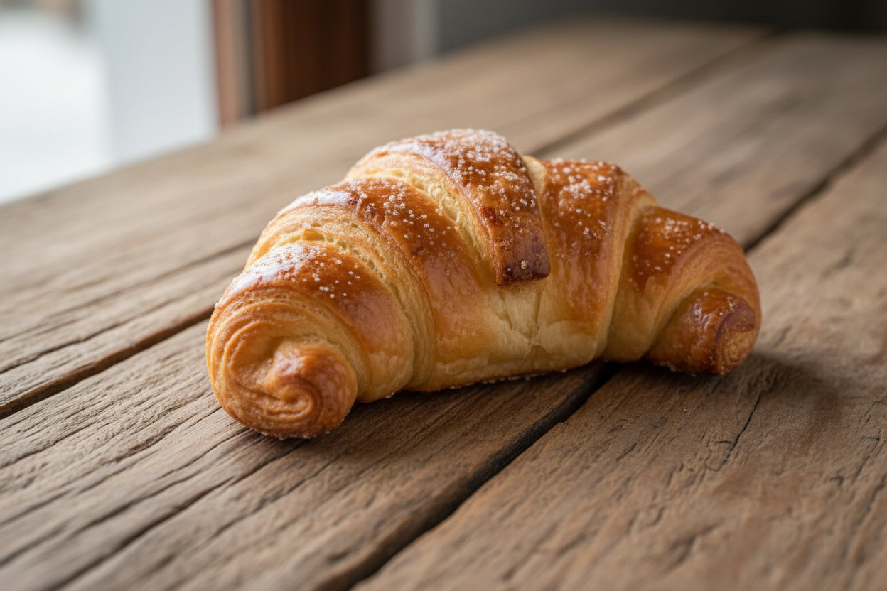 media luna argentina sobre una mesa, sin plato
